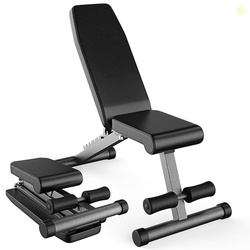 FF Finer Form 5-in-1 Weight Bench, Adjustable & Foldable for Bench Pre