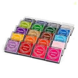 Lsushine Craft Ink Pad Stamps Partner DIY Color,20 Colors Rainbow Fing