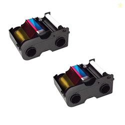Fargo Printer YMCKO Color Ribbons for DTC1000 and DTC1250e - 2 Pack Bu