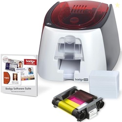 Badgy200 Plastic Card Printer with Badge Studio+ ID design software fo