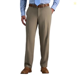Haggar Men's Premium Comfort Straight Fit Dress Pant - Oatmeal 32x34