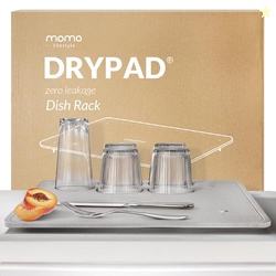 Momo Lifestyle DryPad Large Stone Dish Drying Mat 19.7  15.7 Misty Gra