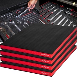 ONREVA Tool Box Foam, 4Pack 16x12x1 inch, Foam Inserts for Cases, Poly