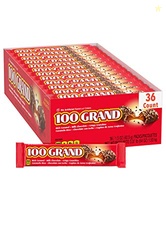 100 Grand Milk Chocolate Candy Bars, Full Size Bulk Individually Wrapp