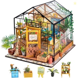 Rolife DIY Miniature House Kit-Mini Diorama 1/18 Greenhouse Dollhouse 