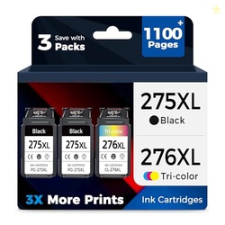 Relcolor Compatible Ink Cartridge Replacement for Canon 275XL 276XL 27