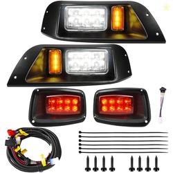 VYYOKMU LED Headlight and Tail Light Kit for EZGO TXT 1996-2013 Gas an