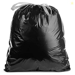 Ultrasac 45-55 Gallon 1.25 MIL Black Garbage Bags With Drawstrings Fit
