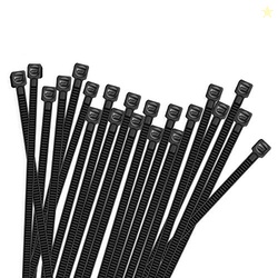 HMROPE 100pcs Cable Zip Ties Heavy Duty 8 Inch, Premium Plastic Wire T