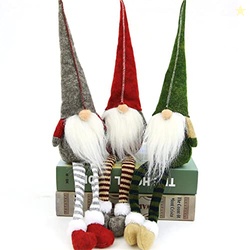 BWFY 3pcs new Christmas Decoration Long Legs Rudolph Doll Christmas Ch
