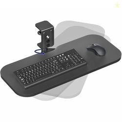 VIVO Clamp-on 23 x 10 inch Rotating Computer Keyboard and Mouse Tray, 