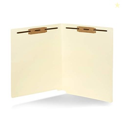50 End Tab Fastener File Folders - Reinforced Straight Cut Tab 2 Prong