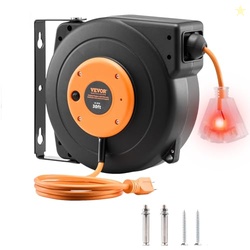 VEVOR Retractable Extension Cord Reel, 30 FT, Heavy Duty 16AWG/3C SJTO
