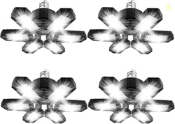 LED Garage Lights Bulb 4 Pack 120W Led Screw in Garage Lights 12000LM 