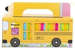 Post-it Super Sticky Notes, 24 Sticky Notes Pads, 3 x 3 in., School Su
