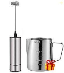 Milk Frother Handheld Battery Operated, Coffee Frother for Milk Foamin