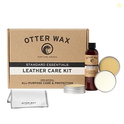 Otter Wax Essential Leather Care Kit | Complete Leather Cleaning & Con