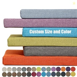 Custom Size Bench Cushion, Bay Window Seat Cushion for Indoor Furnitur