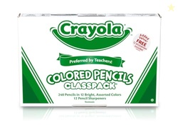 Crayola Colored Pencils Classpack (240 Ct), Bulk Classroom Supplies, C