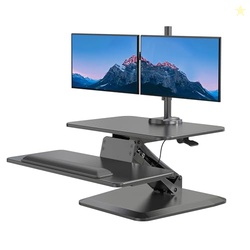 Mount-It! Standing Desk Converter, Stand Up Desk Riser with Dual Monit