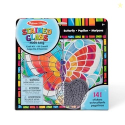Melissa & Doug Stained Glass Made Easy Activity Kit: Butterfly - 140+ 