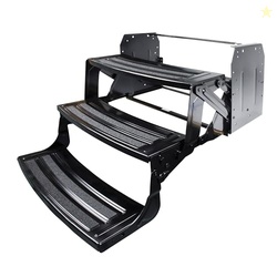 Lippert 24" Radius Triple Manual RV Steps, 9" Rise for 5th Wheel RVs, 