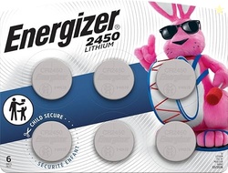 Energizer CR2450 3V Lithium Coin Battery Long-Lasting, 6-Pack