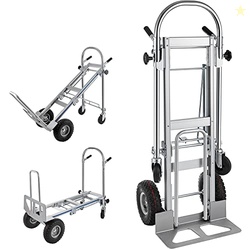 TOPDEEP 3in1 Aluminum Hand Truck,Convertible Hand Truck Dolly Large Si