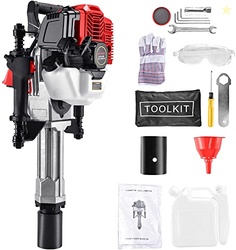 52CC Gas Powered T-Post Driver, JACKCHEN 1900W Two Stroke Garden Fenci