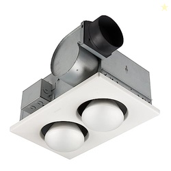 Broan-Nutone 164 Bulb Heater and Fan, Energy-Saving 2-Bulb Infrared Ty