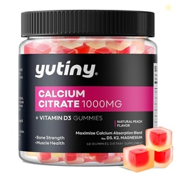 Yutiny Calcium Citrate Filled Gummies, Extra Absorption Calcium Citrat