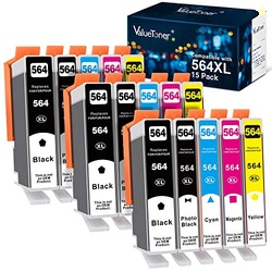 Valuetoner 15-Pack 564XL Ink Cartridges for HP Printers Replacement fo