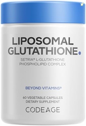 Codeage Liposomal Glutathione Supplement - Pure Reduced Setria L-Gluta