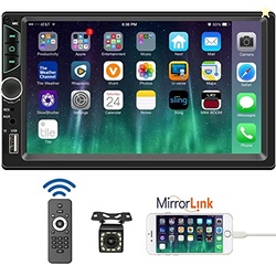 Leadfan 7inch Car Stereo Double Din Radio Touchscreen with Backup Came
