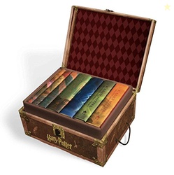 Harry Potter Books Set #1-7 in Collectible Trunk-Like Toy Chest Box, D