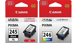 Canon PG-245 XL High Capacity Black Ink Cartridge (8278B001) CL-246 Co
