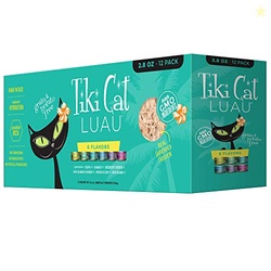 Tiki Cat Luau Wet Cat Food, Variety Pack, 2.8 oz. Cans (12 Count)