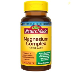 Nature Made Magnesium Complex Supplement with Vitamin D & Zinc for Imm