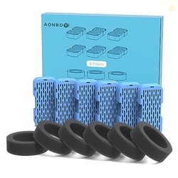 AONBOY Cat Fountain Filters Replacement: 6 Filters + 6 Cat Fountain Sp