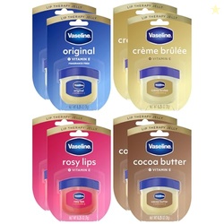 Vaseline Lip Therapy Variety 8-Pack  Original, Crme Brle, Rosy Lips, C