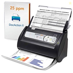 Plustek PS186 Desktop Document Scanner, with 50-Pages Auto Document Fe