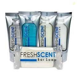 Freshscent Hotel Collection 250 Piece Set. Travel Size Amenities Bulk 