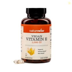 NatureWise Vitamin E 1000 IU Softgels (450mg dL-Alpha) - Vegan, Gluten