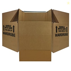 UBOXES Space Savers Wardrobe Moving Boxes With Hanger 20" x 20" x 34" 
