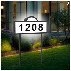 Solar House Numbers for Outside, 45 LED Lighted Address Sign for House