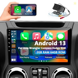 Car Radio Stereo for Jeep Wrangler JK 2007-2018 Dodge Ram 1500 2500 35