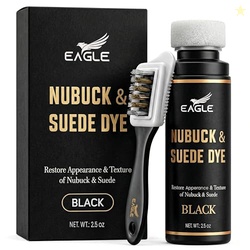 Eagle Nubuck & Suede Dye Black with Applicator & 3-Way Suede Brush - S