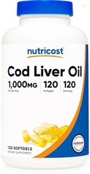 Nutricost Cod Liver Oil 1000mg, 120 Softgels - Non-GMO & Gluten Free