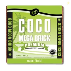 Nutrifield Coco Mega Brick 5kg | Compressed Coconut Coir Block Expands