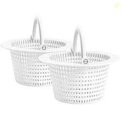 FibroPool Above Ground Pool Skimmer Basket Replacement 2 Pack - Throug